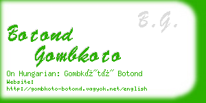 botond gombkoto business card